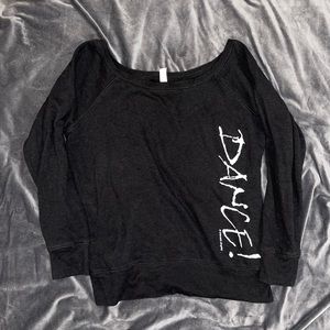 DANCE! Bella Crew Neck Over-sized Black Sweater Size Medium